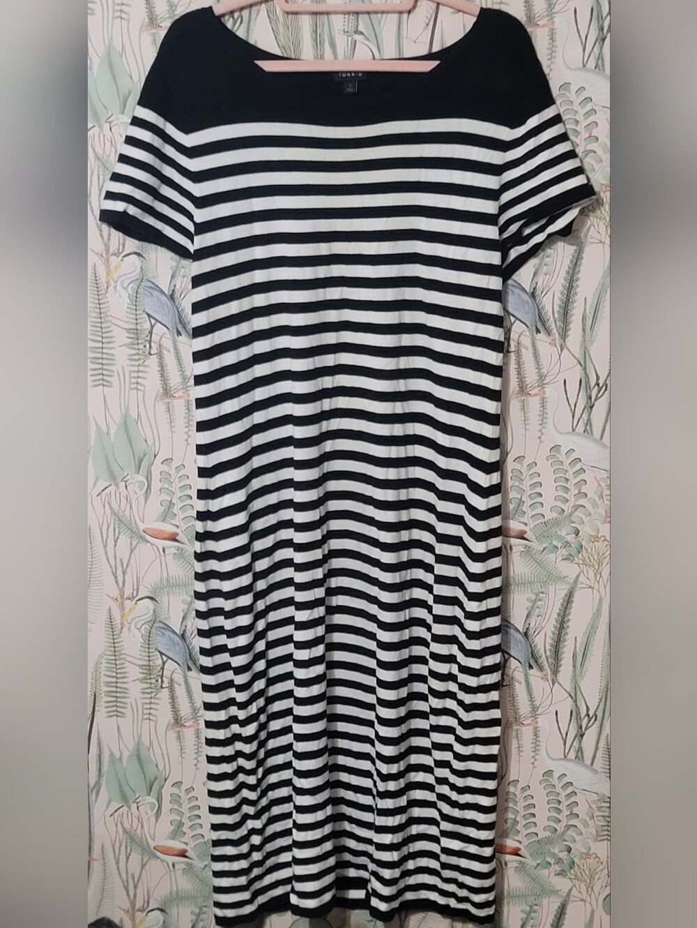 torrid Black & White Striped Midi Dress